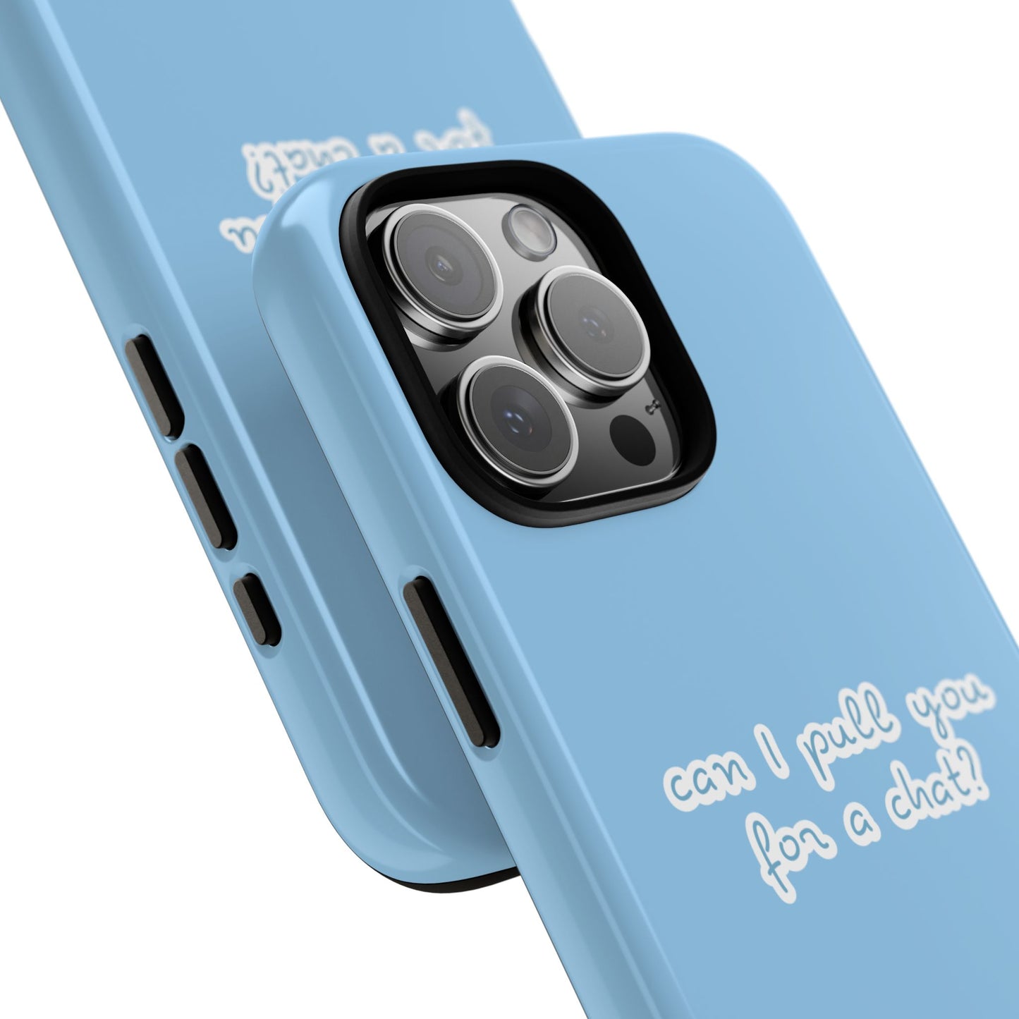 Can I Pull You For A Chat? (Blue) Love Island iPhone Case