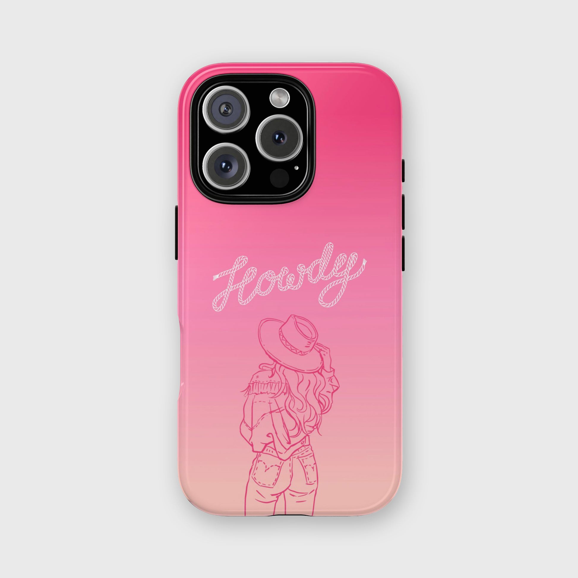 Western Howdy iPhone Case, Cowgirl Phone Cover, Wild West, Cowboy, Rodeo, Country Girls, Morgan Wallen, Pink, Country Era, Girls, Womens