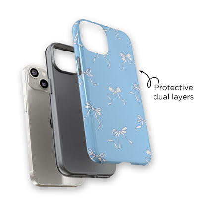 Coquette Bows iPhone Case (Blue)